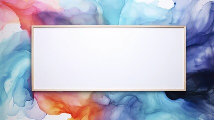 Watercolor Harmony: Infuse your designs with the gentle allure of our Abstract Watercolor Frame Background.