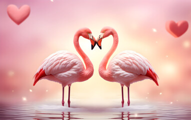 pink flamingos on a white background pink flamingo on the water two flamingos in love

