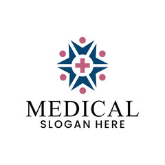 vector medical logo for health service symbol