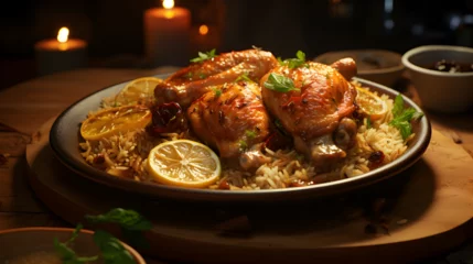 Foto op Plexiglas Delicious Saudi Chicken Kabsa a staple of Saudi arabia © Udayakumar