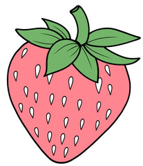 strawberry on white background