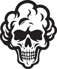 Nebula Nectar Vector Skull in Cloud Icon Celestial Cipher Black Skull Cloud Logo