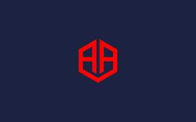 initials letter aa hexagon logo icon design Vector design template inspiration - obrazy, fototapety, plakaty