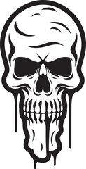 Cone of Crypts Black Logo with Skull Cone Arctic Apparition Ice Cream Skull Vector Emblem