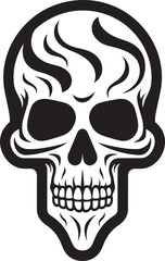 Gelid Grin Black Skull Cone Logo Design Cone of Shadows Ice Cream Shaped Skull Symbol