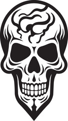 Frozen Fright Vector Skull in Ice Cream Cone Icy Delight Cone shaped Black Skull Icon