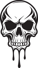 Viscous Vanquish Melting Skull Slime Icon Design Wallflower Wraith Cracked Wall Skull Vector