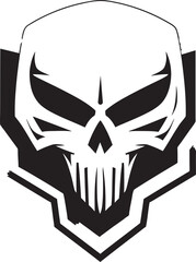 Stealth Guardian Black Logo with Skull Shield Skull Bastion Shield Vector with Black Skull