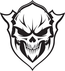 Obsidian Rampart Vector Shield with Skull Cryptic Citadel Black Logo with Skull Shield
