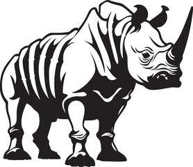 Vector Dynamics Rhino Skeleton Black Logo Bold Impressions Black Rhino Icon Structure