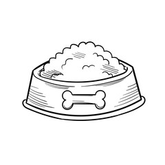 Hand Drawn Pet Shop Doodle Food