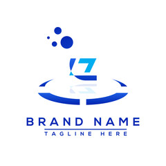 Letter LZ blue Professional logo for all kinds of business - obrazy, fototapety, plakaty