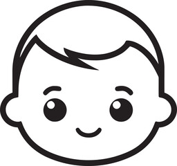 Sweet Suprises Black Vector Logo for Tiny Tots Cute Curiosities Child in Black Vector Icon
