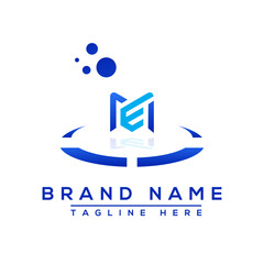 Letter ME blue Professional logo for all kinds of business