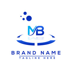 Letter MB blue Professional logo for all kinds of business