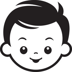 Tiny Triumphs Black Child Icon in Vector Whimsical Wonders Small Child Black Vector Logo