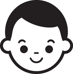 Mini Musings Vector Logo for Little Minds Tiny Tidings Black Child Icon in Vector