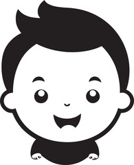 Playful Pint Sized Small Child Black Vector Logo Adorable Anthems Vector Logo for Little Dreamers