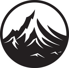 Fury Forge Black Icon for Volcano Power Lava Lines Volcano Mountain in Striking Black Vector