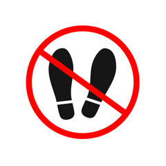 do not trample symbol vector on white background