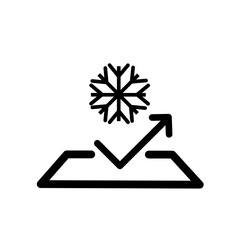 cold resistance icon vector on white background