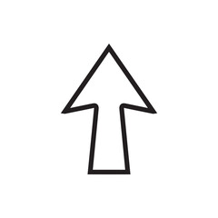 Up arrow icon vector. Scroll up icon sign symbol vector. Move up vector icon illustration isolated on white background