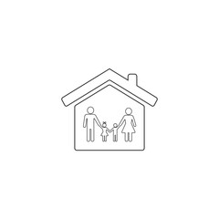 Family Icon flat style. Vector illustration