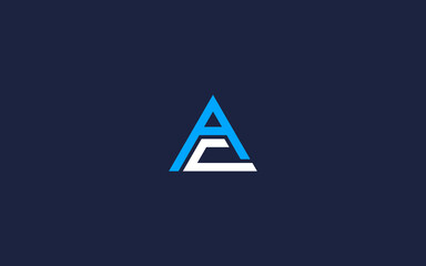 initials letter ac triangle logo icon design Vector design template inspiration