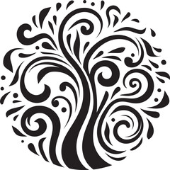 Fototapeta premium Abstracted Swirlscape Curly Designs in Modern Vectors Dynamic Torsion Curly Modern Vector Abstractions