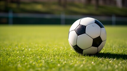 Fototapeta premium Ball Placement on Soccer Field, soccer ball, detail, detail, sports equipment