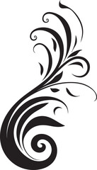 Fototapeta premium Sublime Swirls Vector Decorative Elements in Abstract Design Expressive Engravings Calligraphic Vector Design Icons in Abstraction