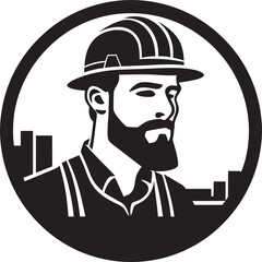 Blueprint Brawler Worker Vector Constructing Excellence Iconic Worker