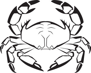 Marine Monarch Crab Vector Icon Tidal Titan Vector Crab Symbol