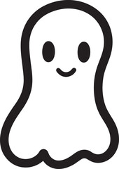 Midnight Haunter Black Ghost Icon Caspers Cousin Cute Ghost Vector