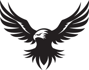 Noble Feathered Emblem Vector Eagle Design Fierce Avian Majesty Black Vector Eagle
