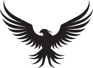 Eagle Eye Emblem Black Vector Icon Majestic Raptor Silhouette Eagle Design