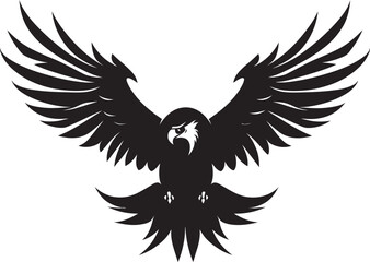 Regal Flight Profile Vector Eagle Icon Sovereign Raptor Symbol Black Vector Eagle