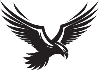 Predatory Majesty Black Eagle Icon Aerial Sovereignty Vector Eagle