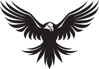 Elegant Hunter Silhouette Eagle Design Predatory Majesty Black Eagle Icon
