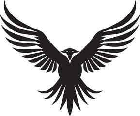Elegant Raptor Profile Vector Eagle Sovereign Symbol Black Eagle Icon