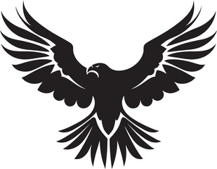 Sovereign Symbol Black Eagle Icon Graceful Predator Vector Eagle Design