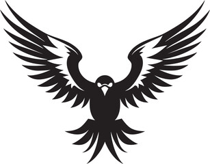 Aerial Sovereignty Black Eagle Design Eagle Eye Majesty Vector Icon