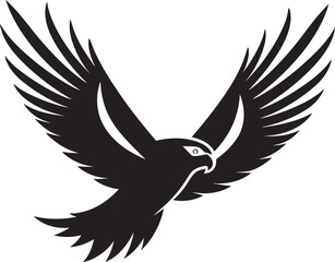 Proud Hunter Emblem Eagle Vector Aerial Sovereignty Black Eagle Design