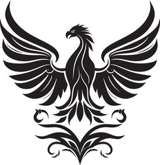 Fototapeta na wymiar Royal Crest Silhouette Black Heraldic Icon Enigmatic Emblematic Shield Vector Design