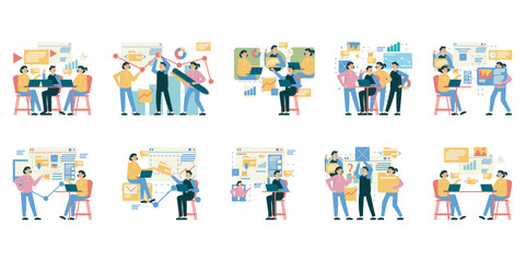 Fototapeta premium Teammates Illustration