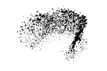Splash drop black ink.  Grunge texture background. Vector illustration. Design elements.
