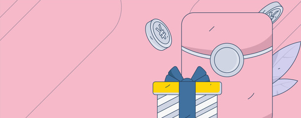 Festive Shopping E-Commerce Online Shopping People Flat Vector Concept Operation Hand Drawn Illustration
