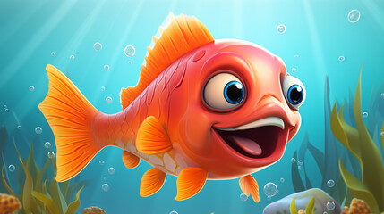 Cute Cartoon Piranha Character