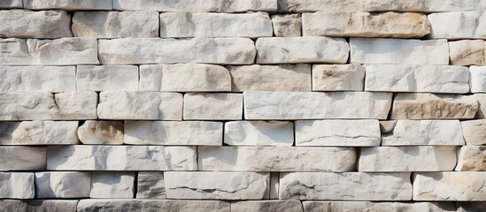 Fototapeta premium White sandstone for home 5 x 20 cm size natural face pattern Comparing sandstone wall paving vs stone cladding and their drawbacks