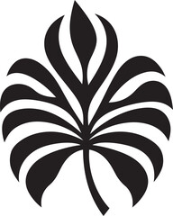 Tropical Blossom Vector Design Island Botanicals Black Icon